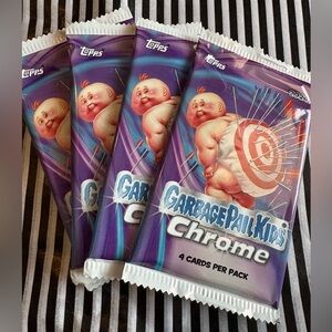 GPK Garbage Pail Kids 4 Sealed Packs 2024 Chrome Series